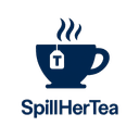 SpillHerTea — cream teacup logo